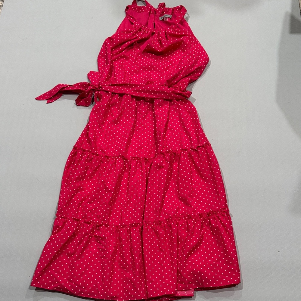 Danny & Nicole Red Polka Dot Casual Dress
